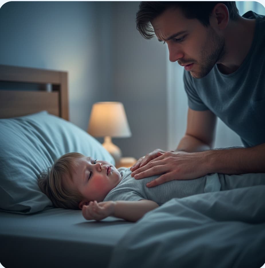A young child resting peacefully — the moments when caregivers most need clarity about respiratory status